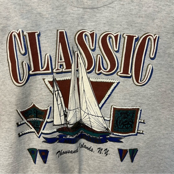 Vintage Classic Thousand Island, N.Y. T-Shirt, Size Large, Gray Heathered - Picture 2 of 6